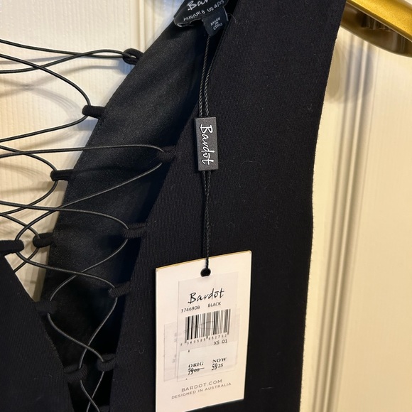 NWT Bardot Black Bodycon Dress Size XS - Picture 3 of 6